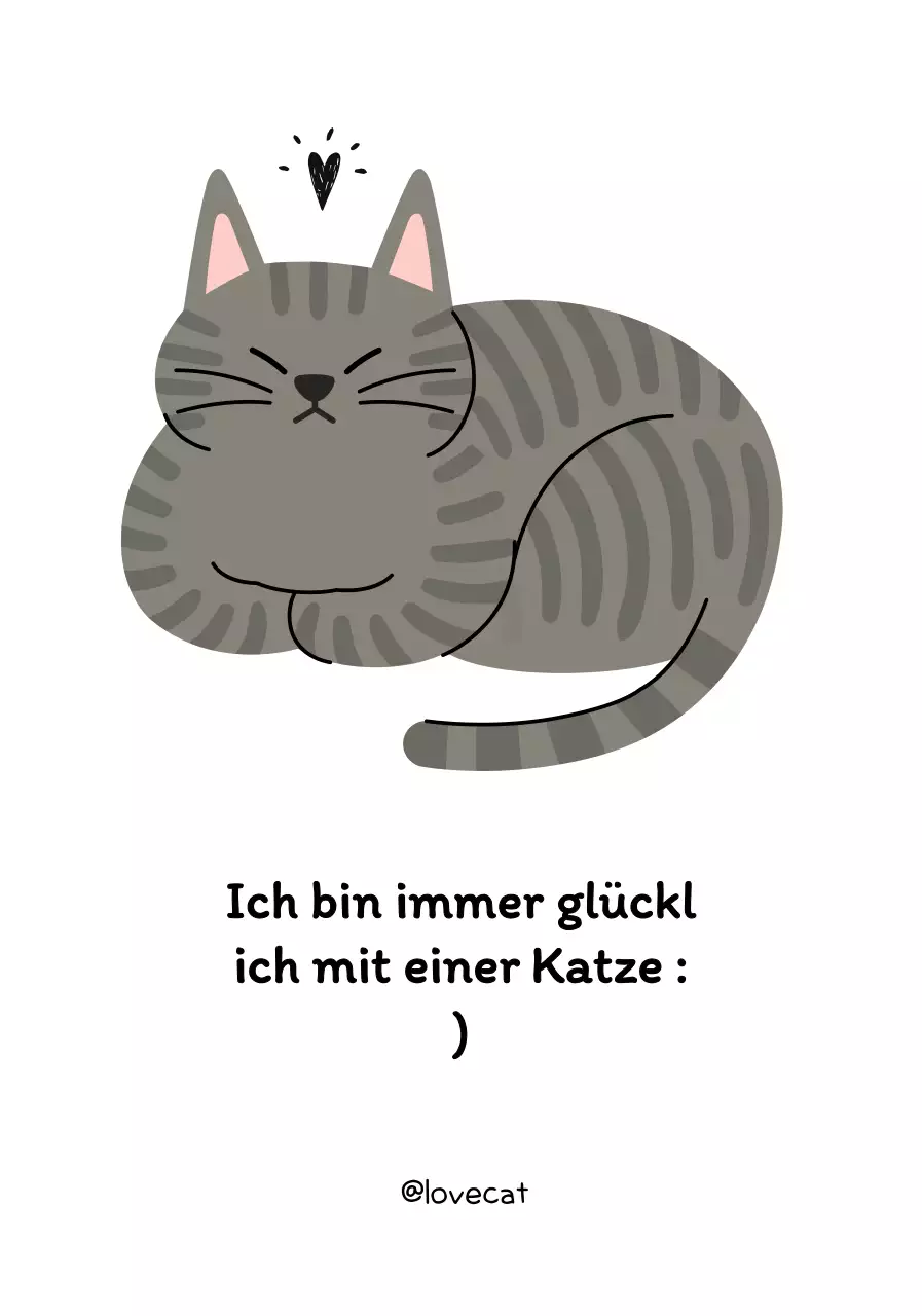 Niedliche Schriftart und Katzenillustration