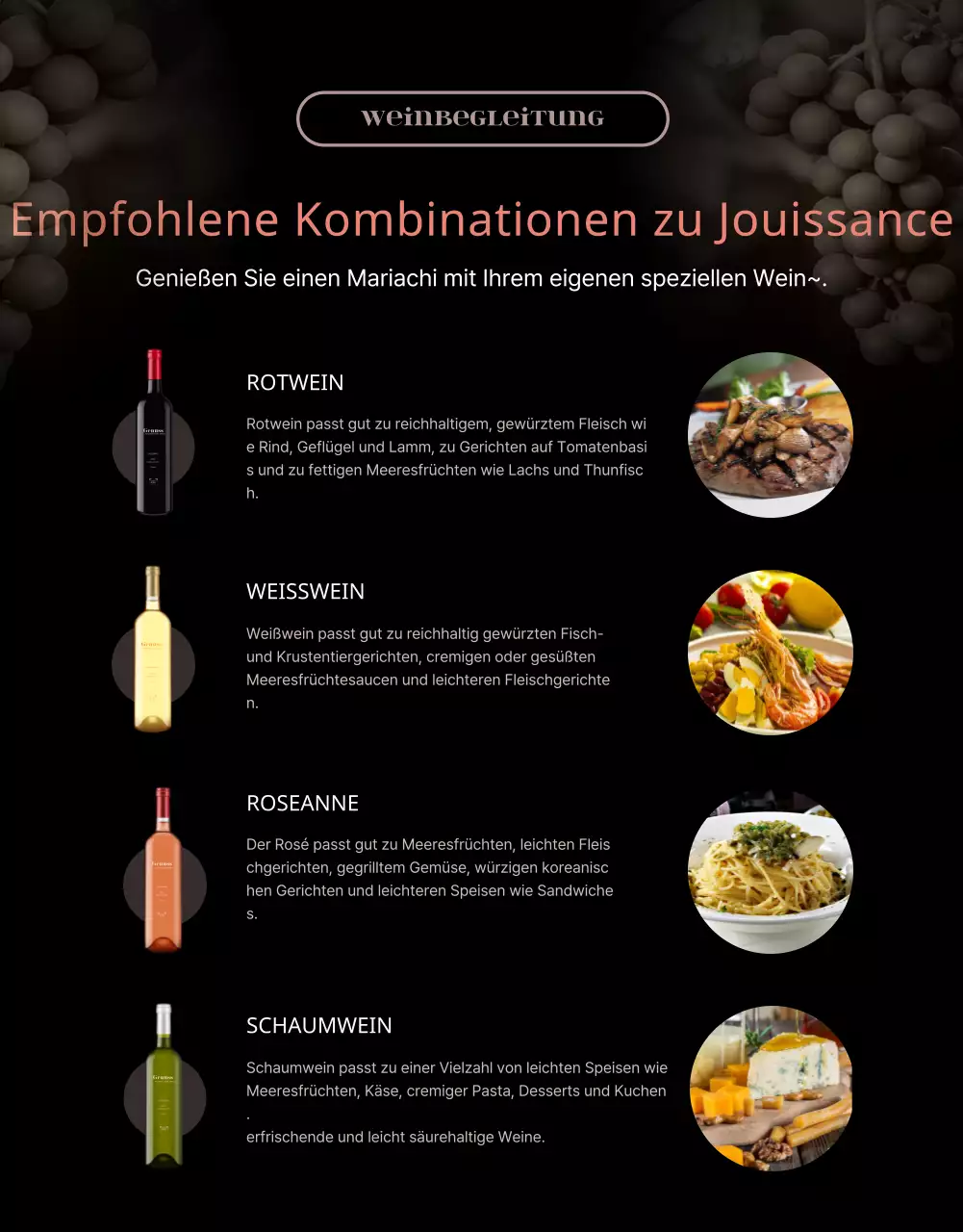 Blacktone's alkoholfreie Weinveranstaltung Details