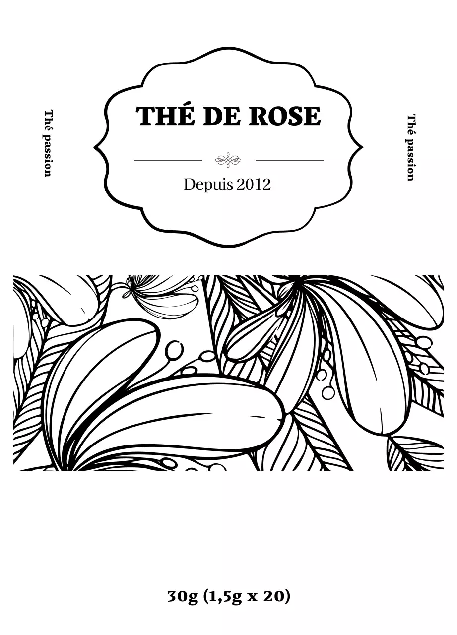 Sachets de thé luxueux à la fleur de rose