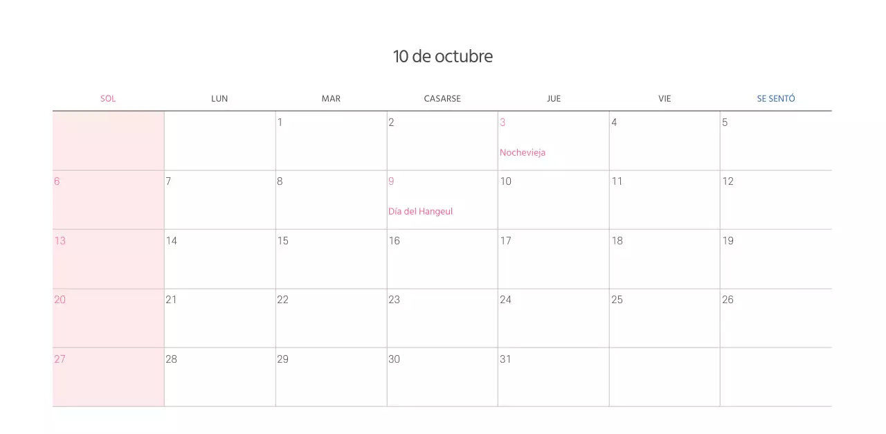 Calendario eclesiástico con cálidas ilustraciones