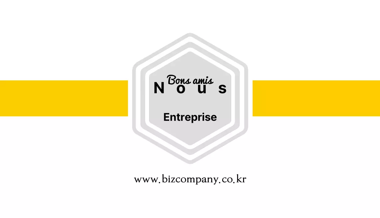 Carte de visite d'entreprise jaune