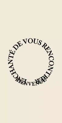 Texte simple et émotionnel en marron clair et noir