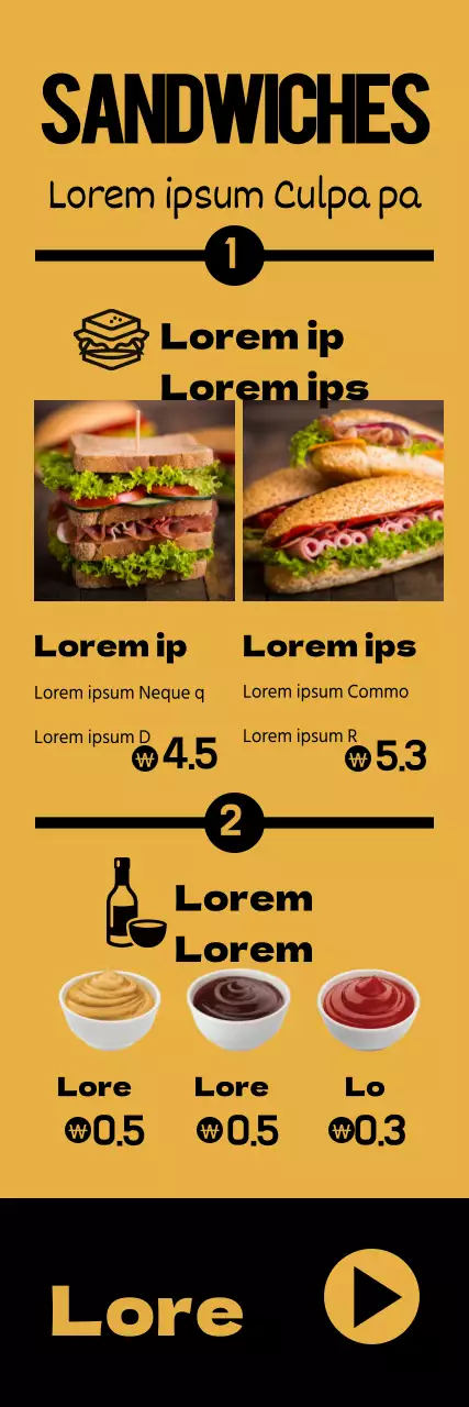 Wählen Sie ein Sandwich