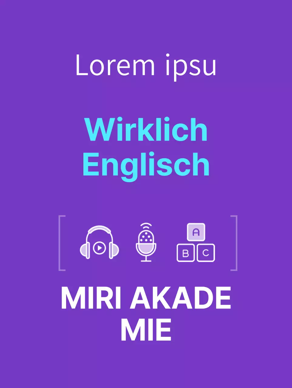 Einfaches Schulbanner in Lila und Blau