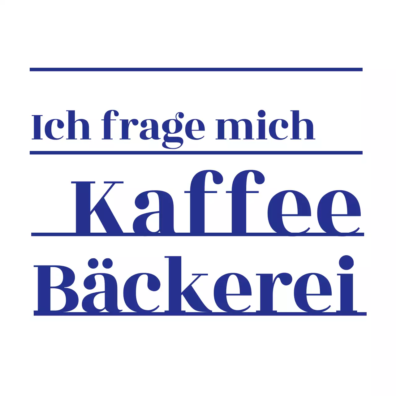 Marineblau emotional und einfache Linie Layout-Stil Bäckerei Cafe