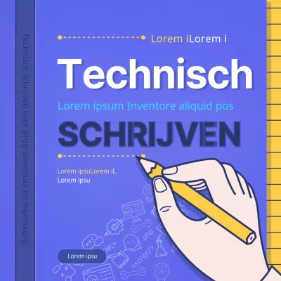 Eenvoudig boekomslagontwerp in geel en paars Technisch schrijven Handleidingen Instagram Krant