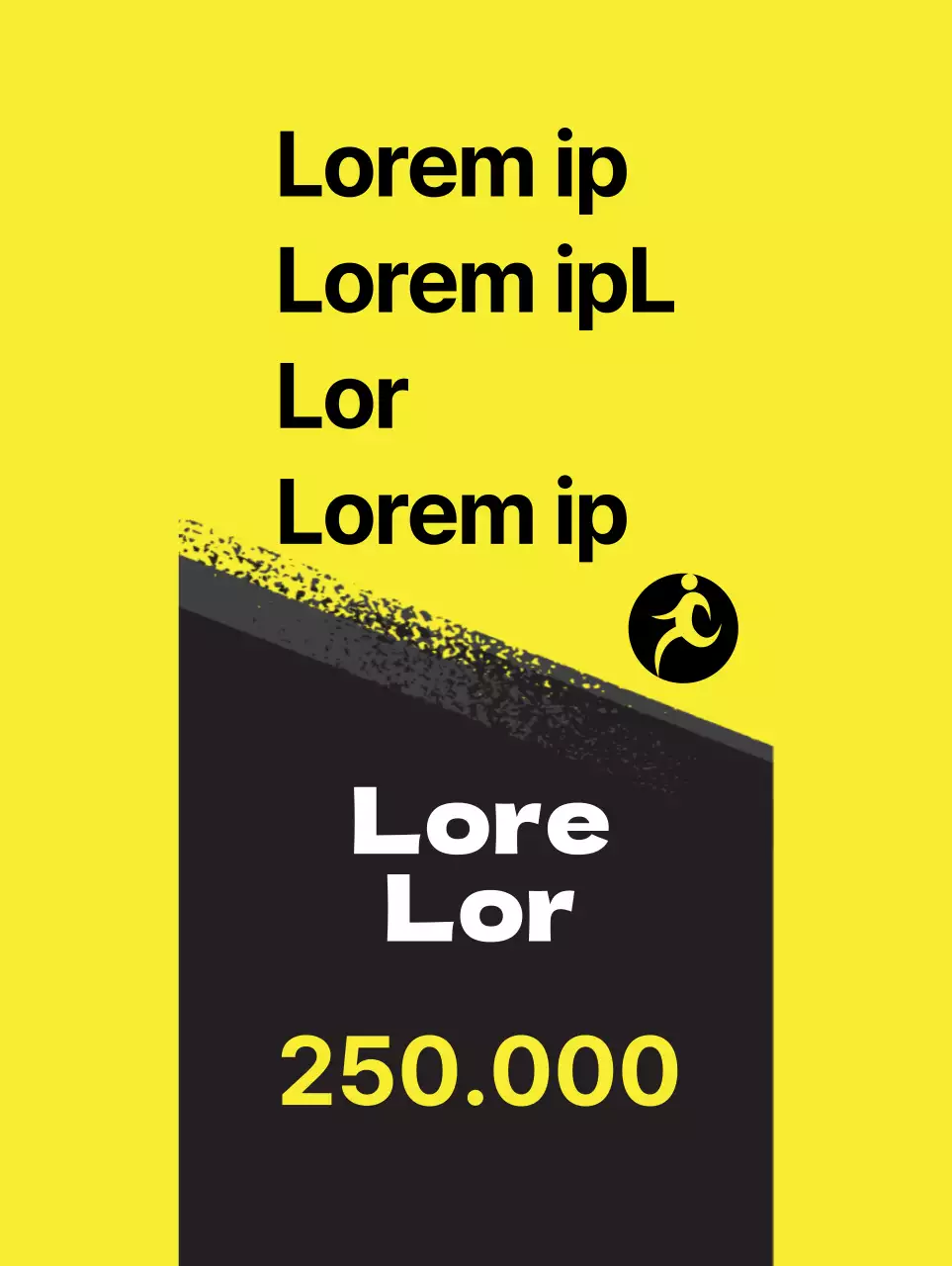 Ein plakatives Banner in Gelb und Schwarz