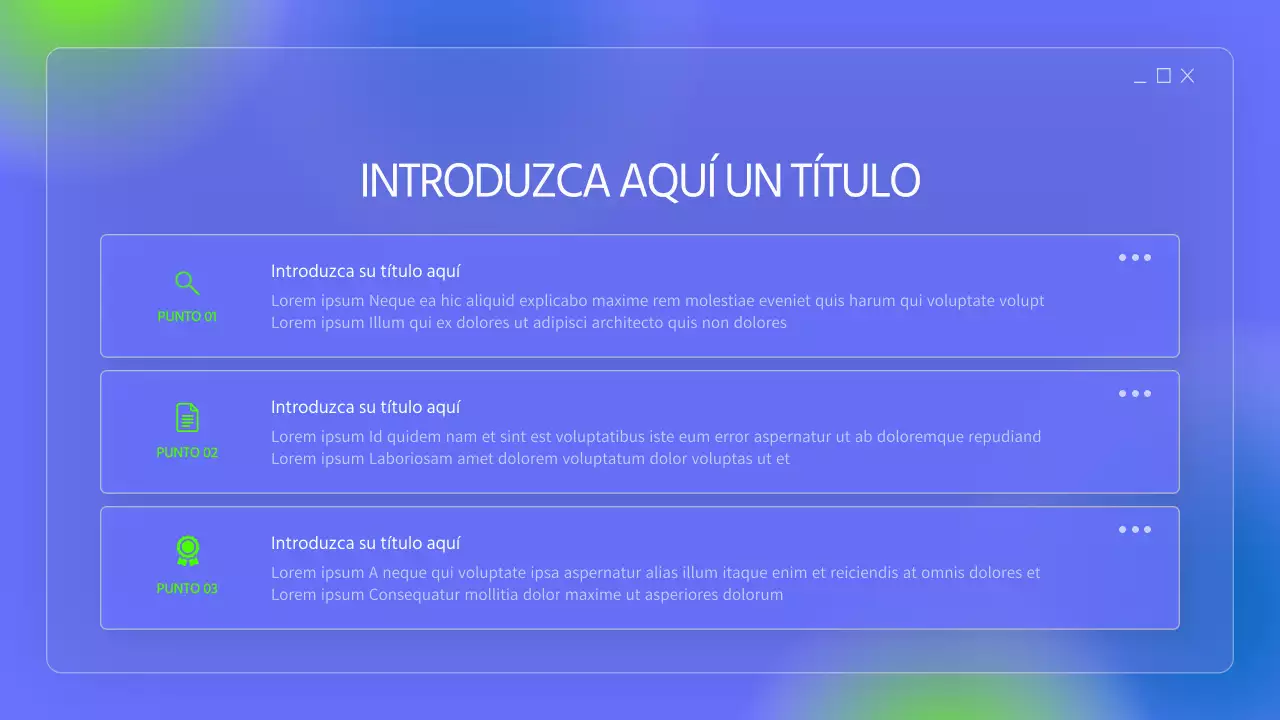 Carpetas sencillas en azul y colores fluorescentes