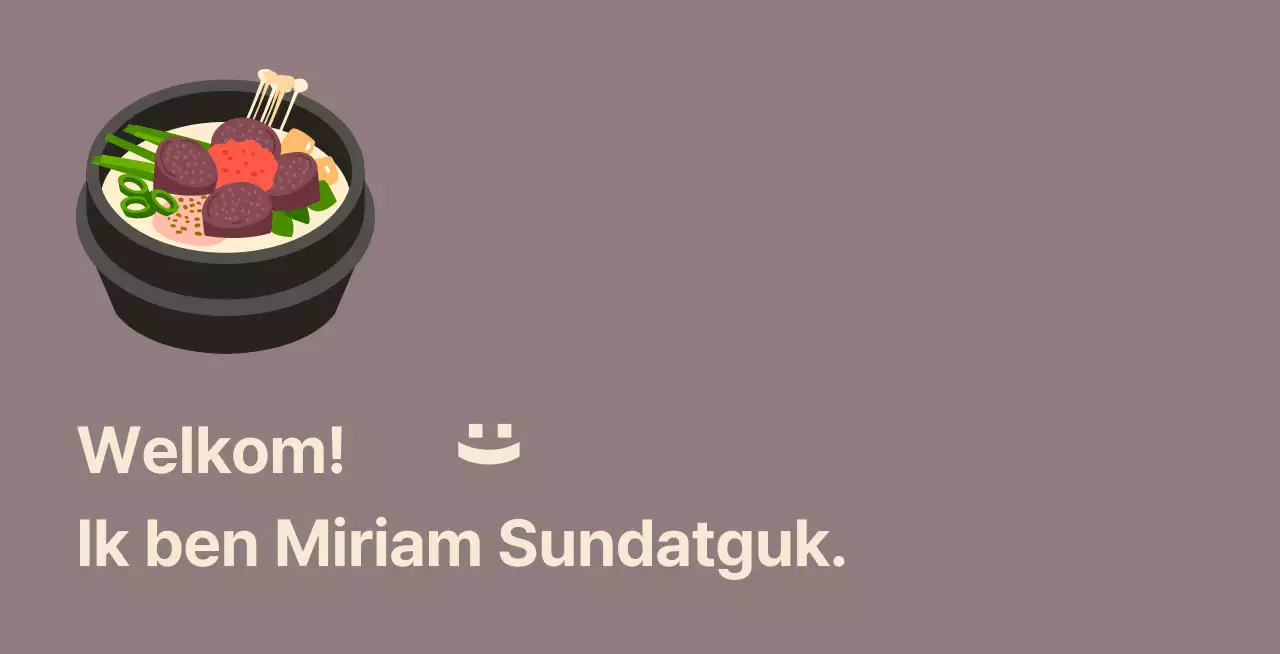 Sundaegukbap restaurant Balsat met sundaeguk op een rode bonen achtergrond