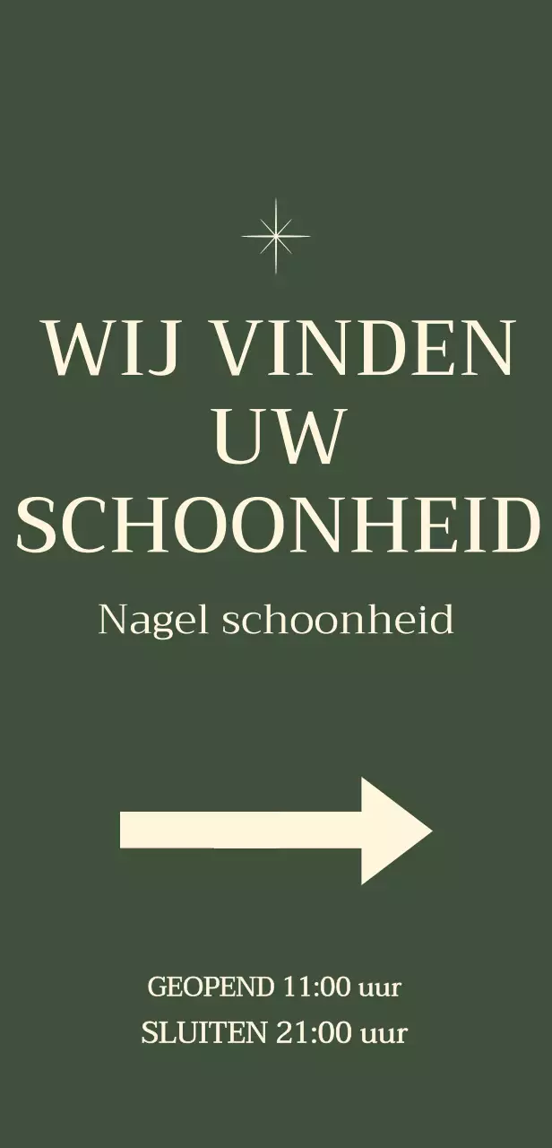 Spijker teken met ster illustratie op groene achtergrond