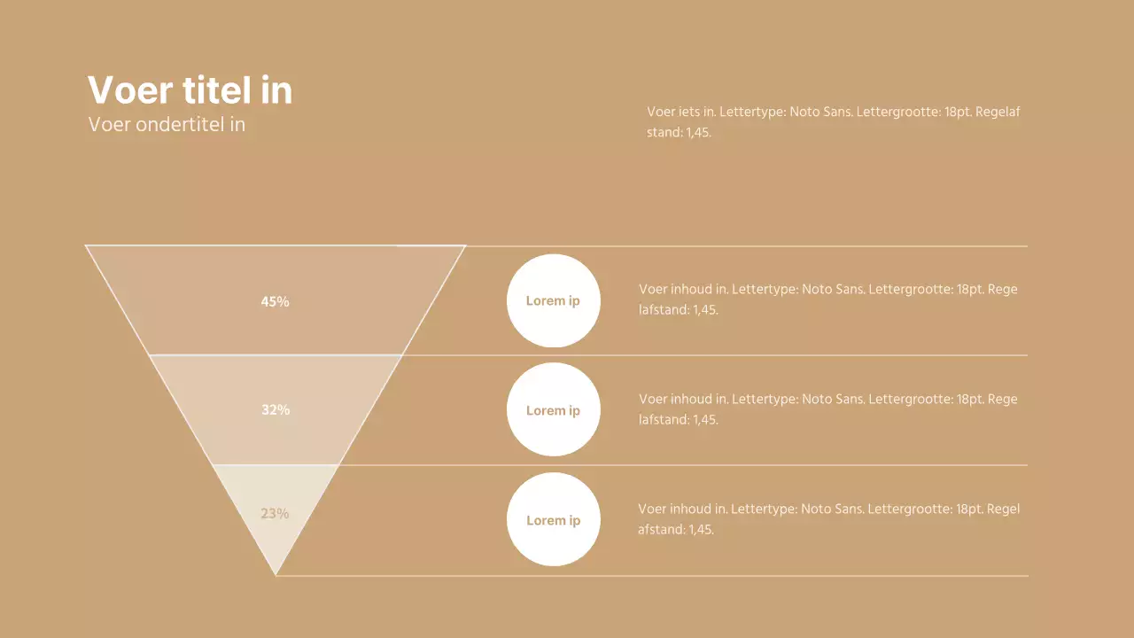 Eenvoudig concept trechter in geel en wit