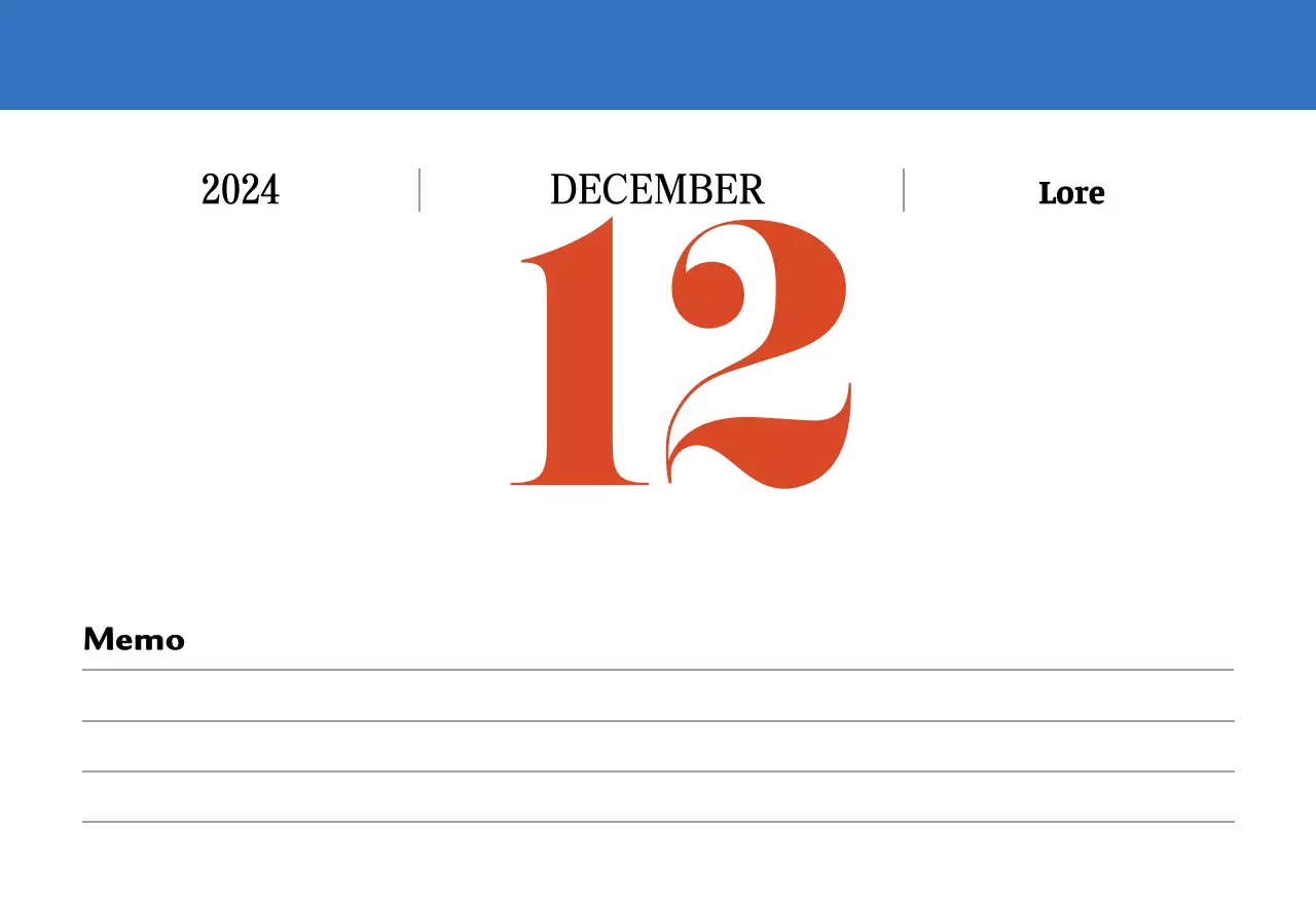 Retro concept nostalgiekalender in rood en blauw