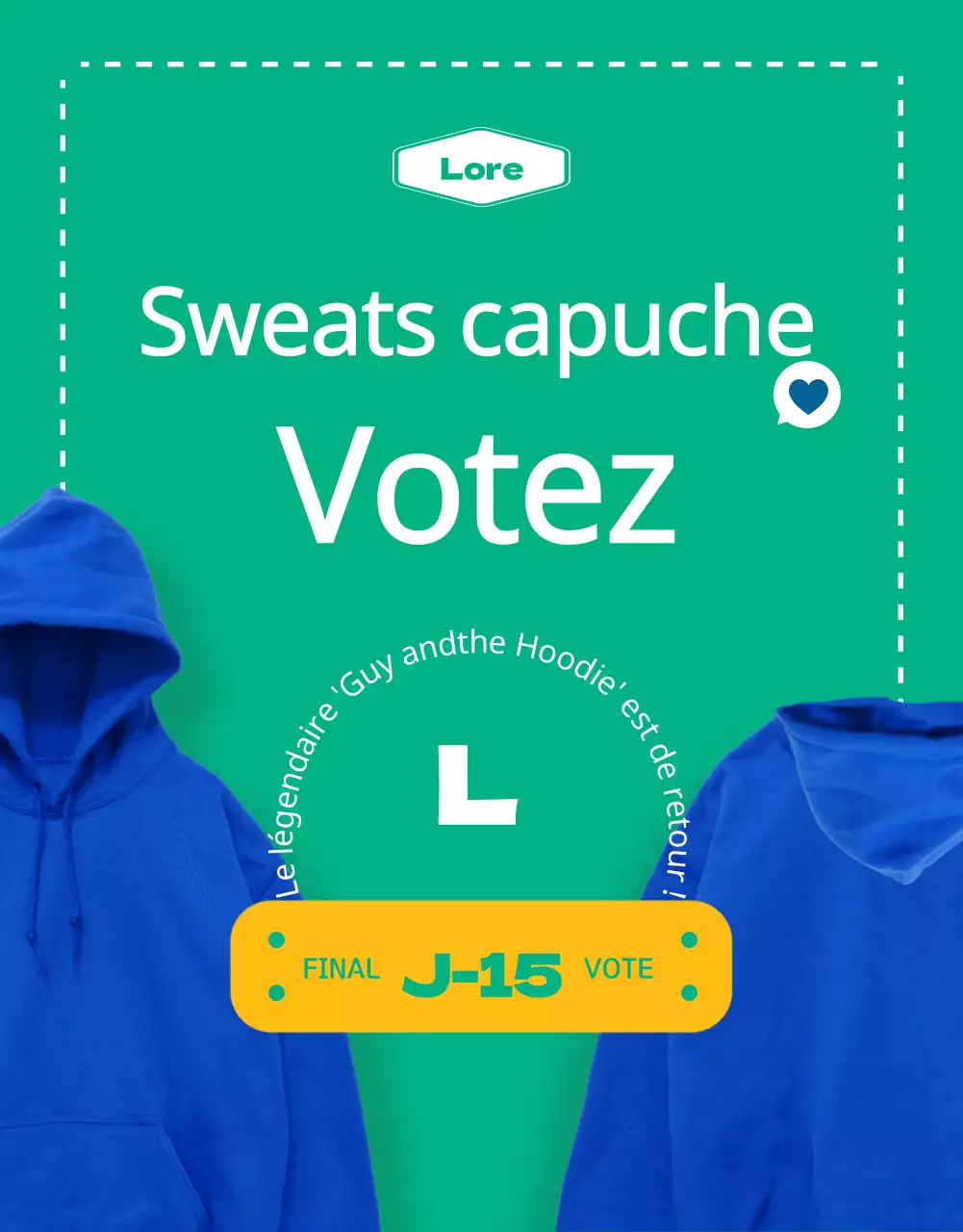 Sondage vert, net et propre sur les sweats à capuche des universités (page de détail)