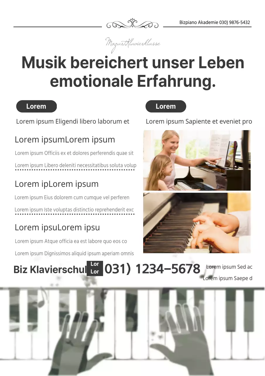 Ein Klavier zur Kultivierung von Emotionen