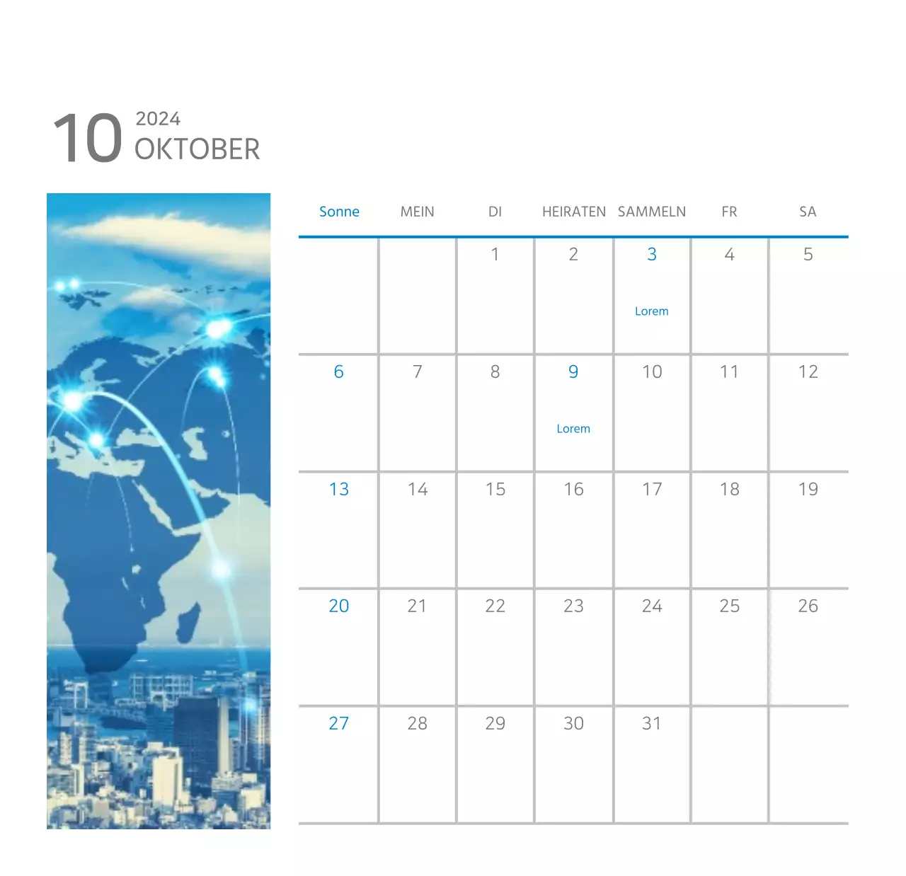 Weißer, sauberer Tischkalender für Unternehmen