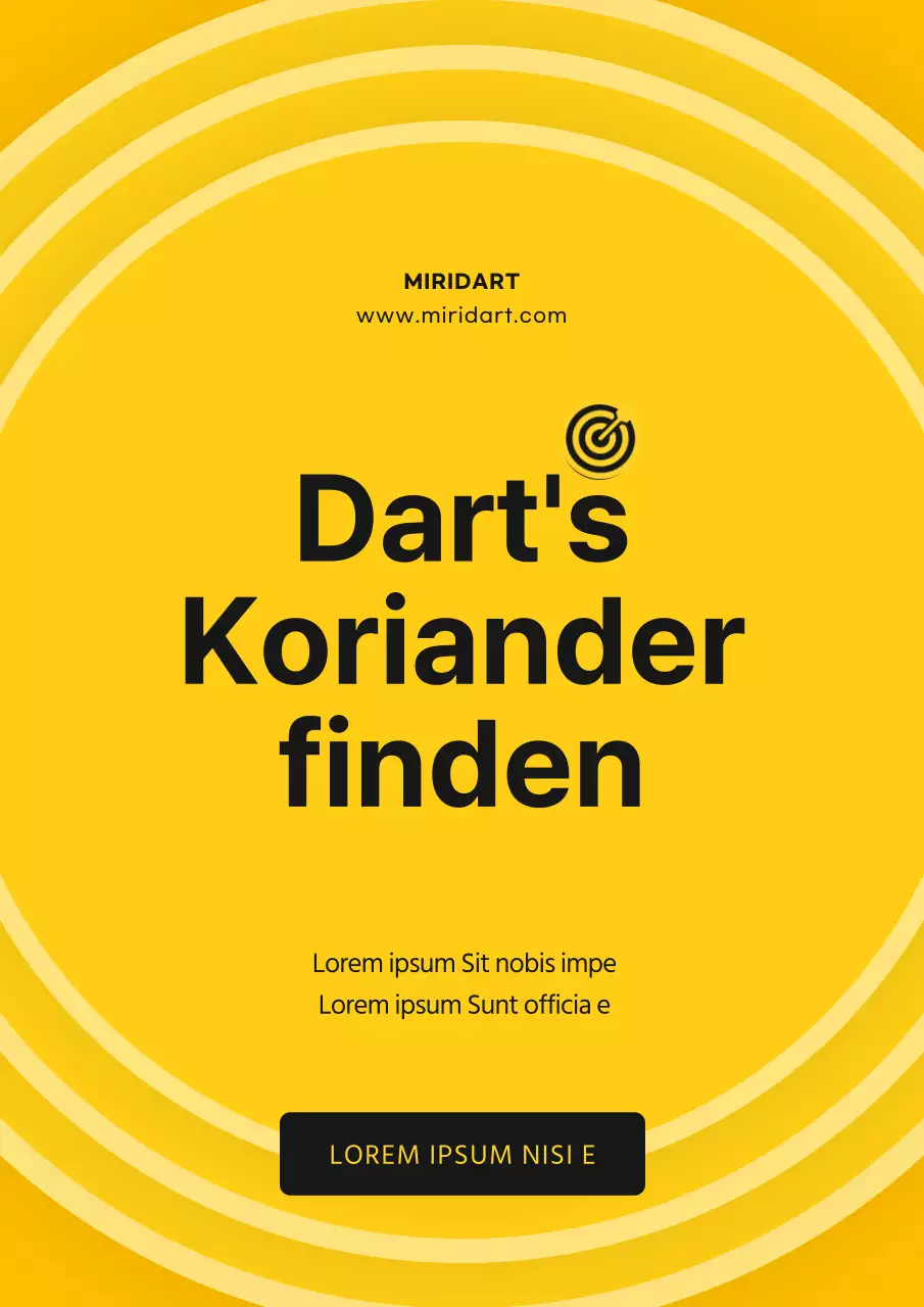 Einführung einer einfachen gelb-schwarzen Dart-Veranstaltung