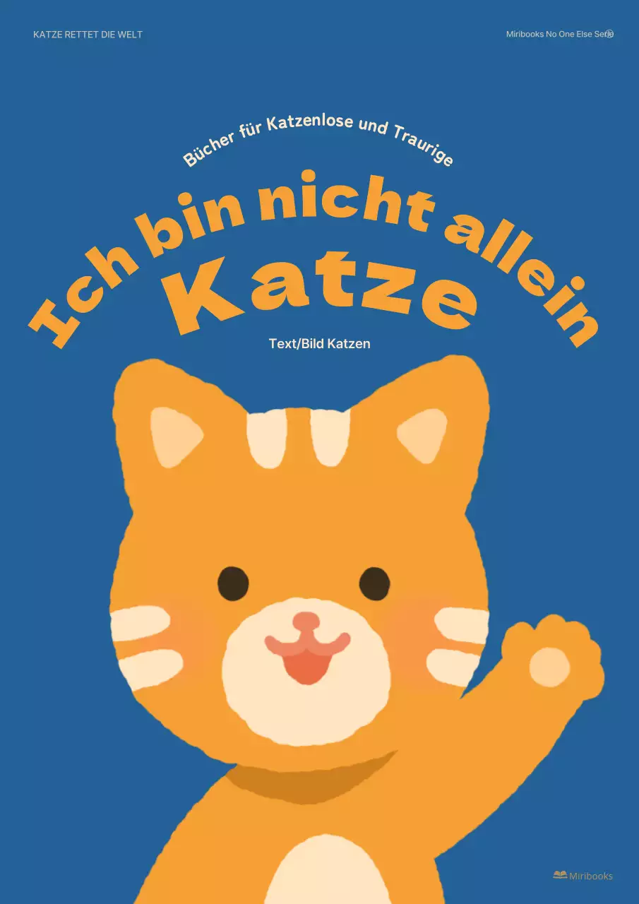 Ein Kinderbuch mit niedlichen Katzen in Blau