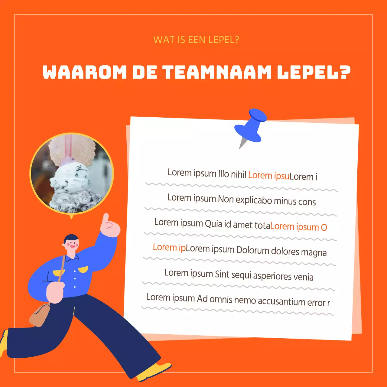 Een minimalistische reisgids in oranje en blauw