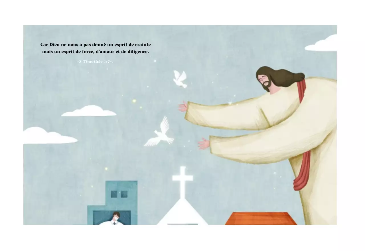 Illustration pastel de l'église