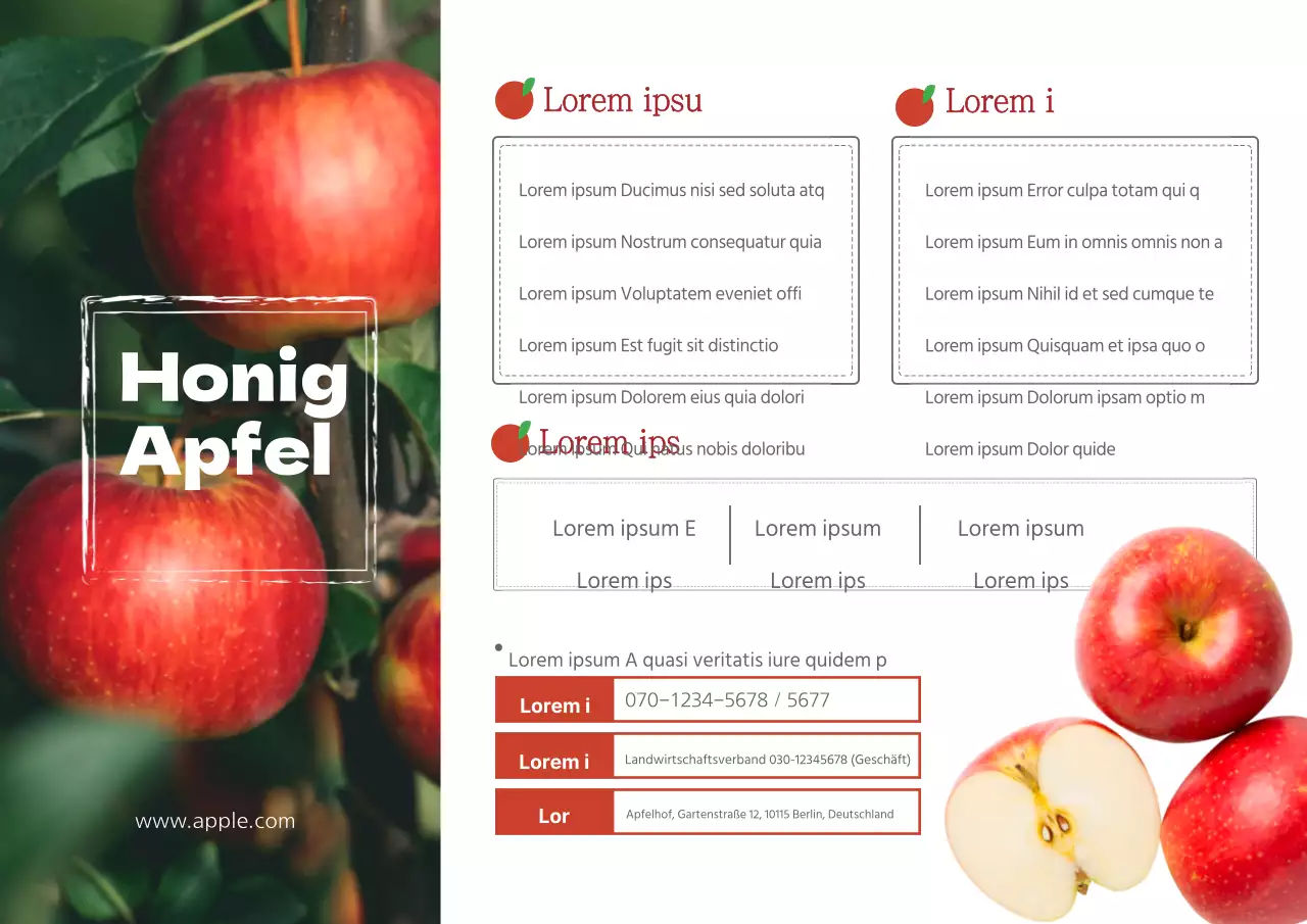 Mit Honig gesüßte Äpfel