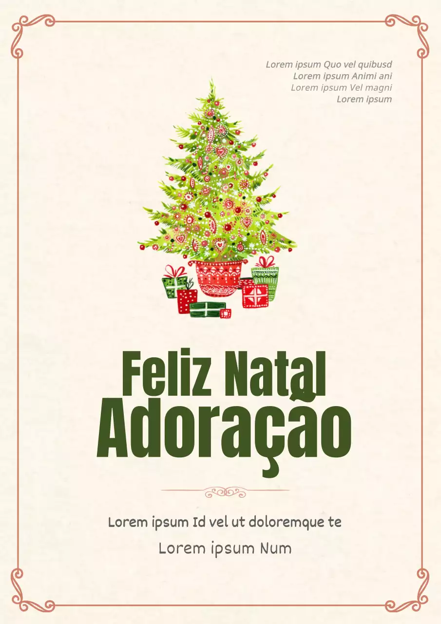 Cartaz da missa de Natal com cores amarelas e quentes