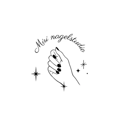 Emotionele nagelillustratie in zwart-wit Concept nagelstudio promotie en merchandise