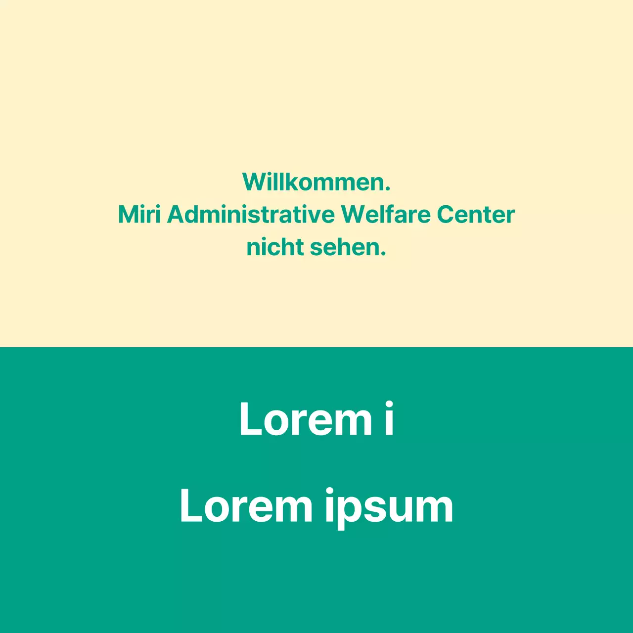 Eine öffentliche Bekanntmachung in Form eines Willkommensbriefs mit einem Willkommensschild.