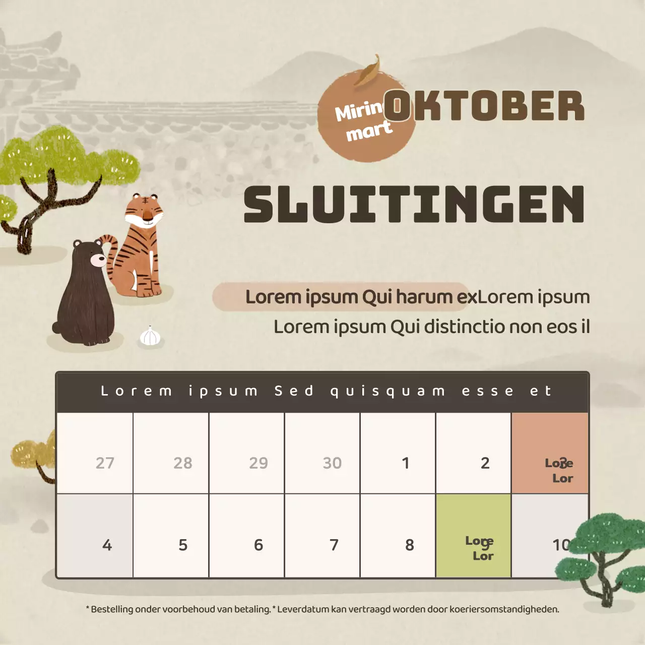 Leuke bruine illustratie van sluitingen