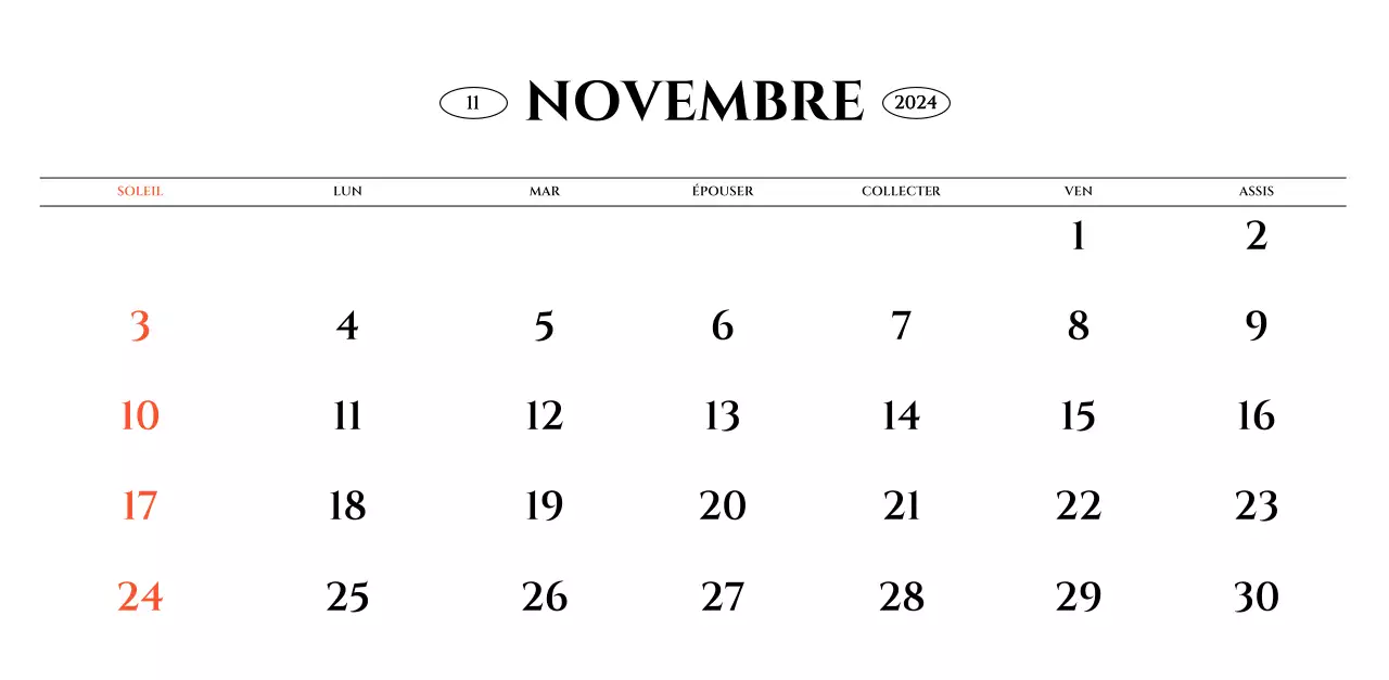 Calendrier mural de style simple avec concept de photographie de voyage émotionnelle en noir et blanc