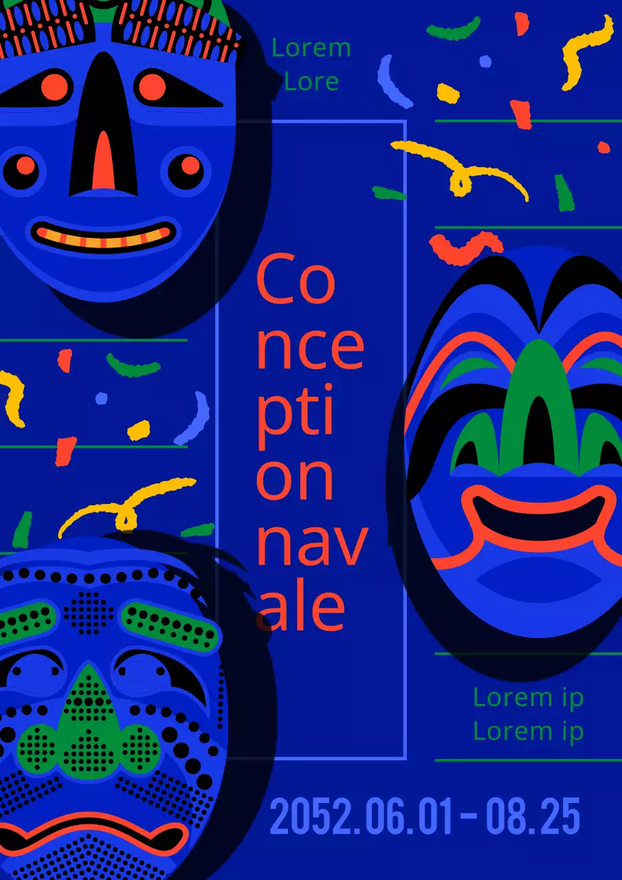 Exposition de motifs traditionnels Hahoptal en bleu et rouge