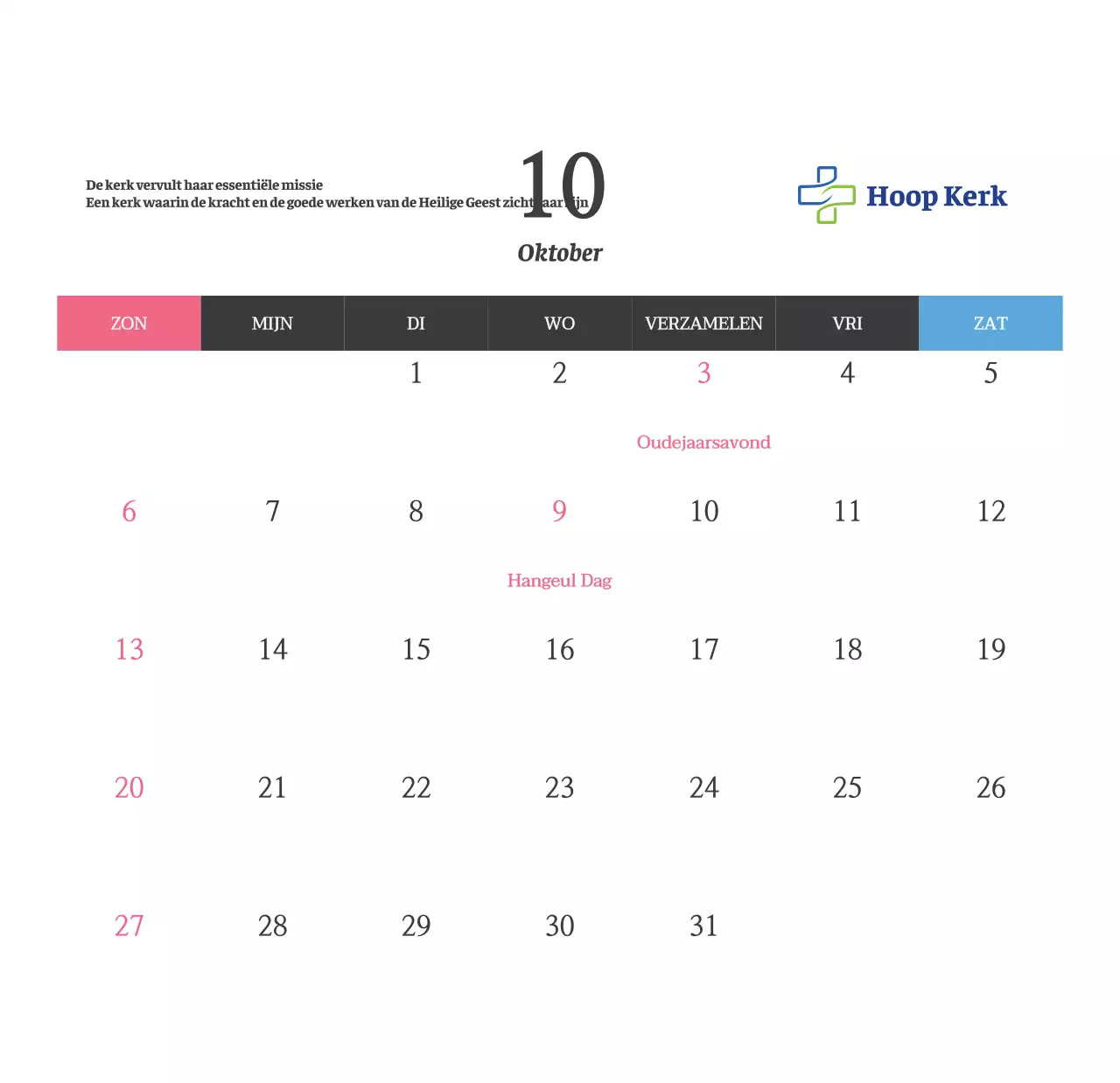 Eenvoudige Bijbelverzen Kerk Bureaukalender