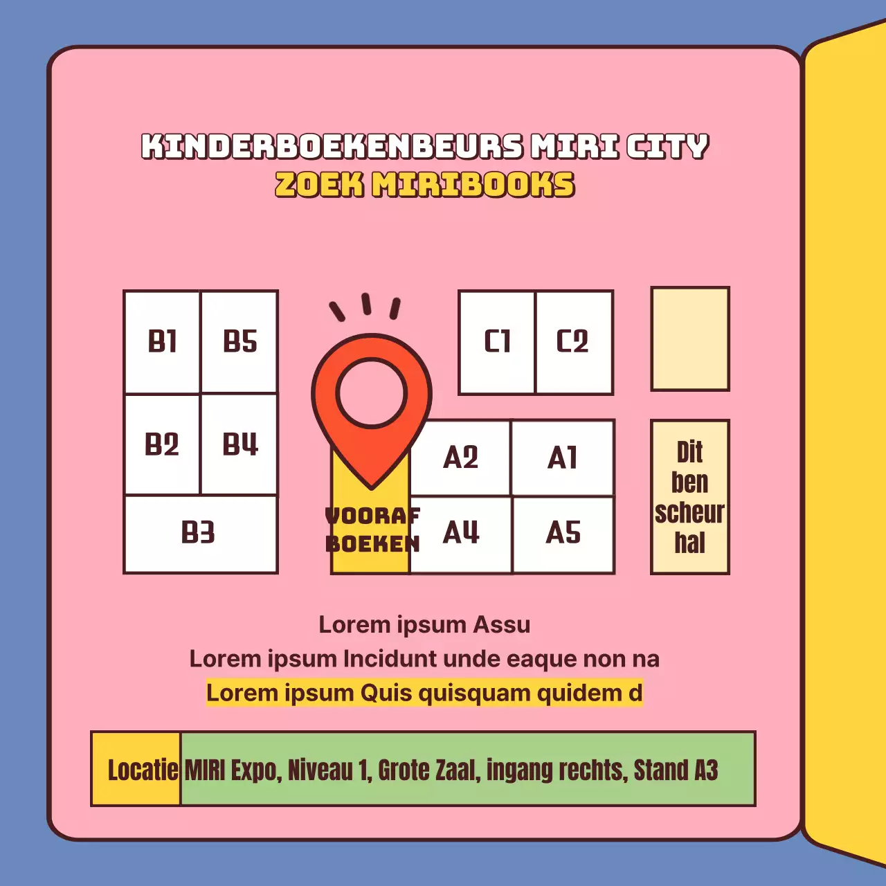 Een gids voor boekenbeurzen in een schattige geel-roze stijl