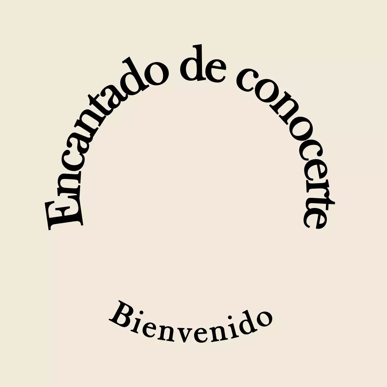 Estilo de texto sencillo y emotivo en marrón claro y negro