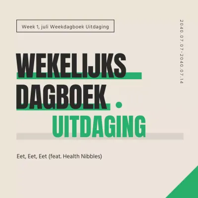 Groene en Schone Blog Dagboek Uitdaging