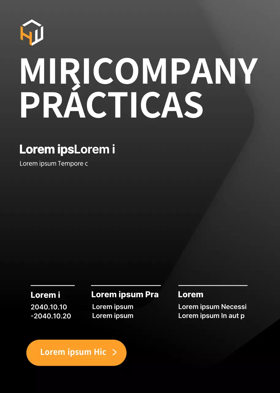 Puesto de prácticas para una empresa con clase en negro y gris