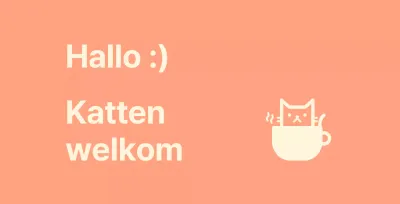 Kattencafé Valkyrie met katten op een roze roze achtergrond