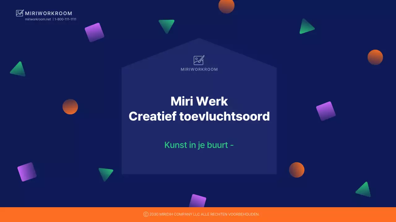 Lokale creatieven werven met vormen in marineblauw en accentkleuren