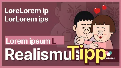 Dunkelrosa Comic-Illustration Konzept Paarberatung YouTube Vorschaubild