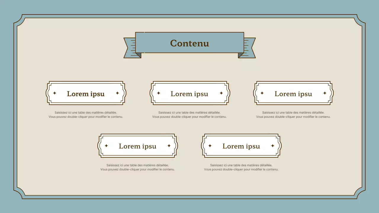 Kit de présentation du cadre vintage en rose et or