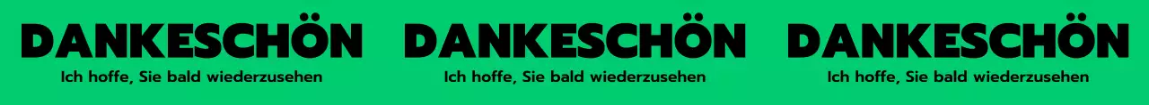 Einfaches Design mit grünem und grünem Dankeschön-Text