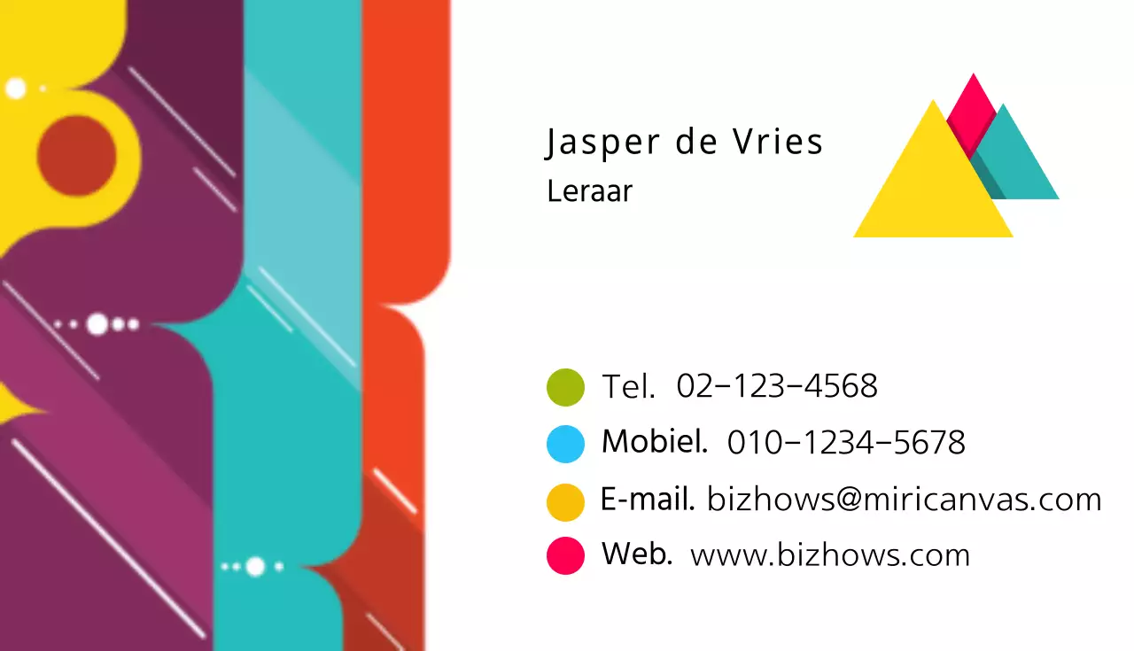 Visitekaartje voor leraar basisonderwijs