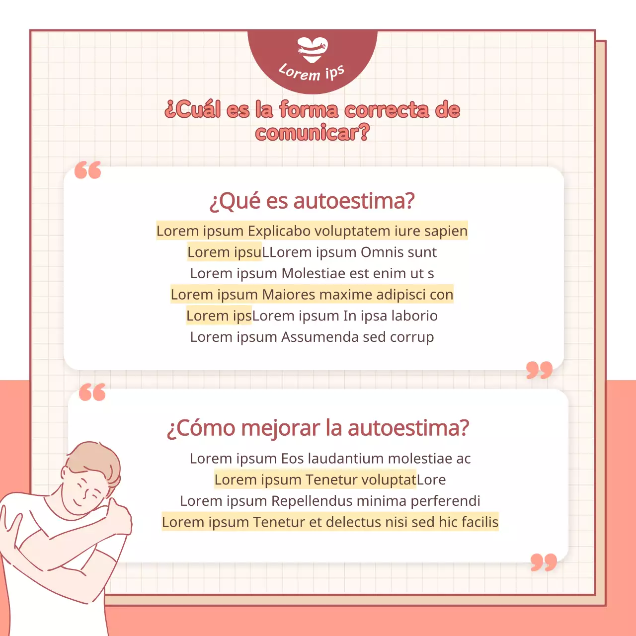 Familia Folleto ilustradoDiálogo conceptual padres-hijos