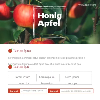 Mit Honig gesüßte Äpfel