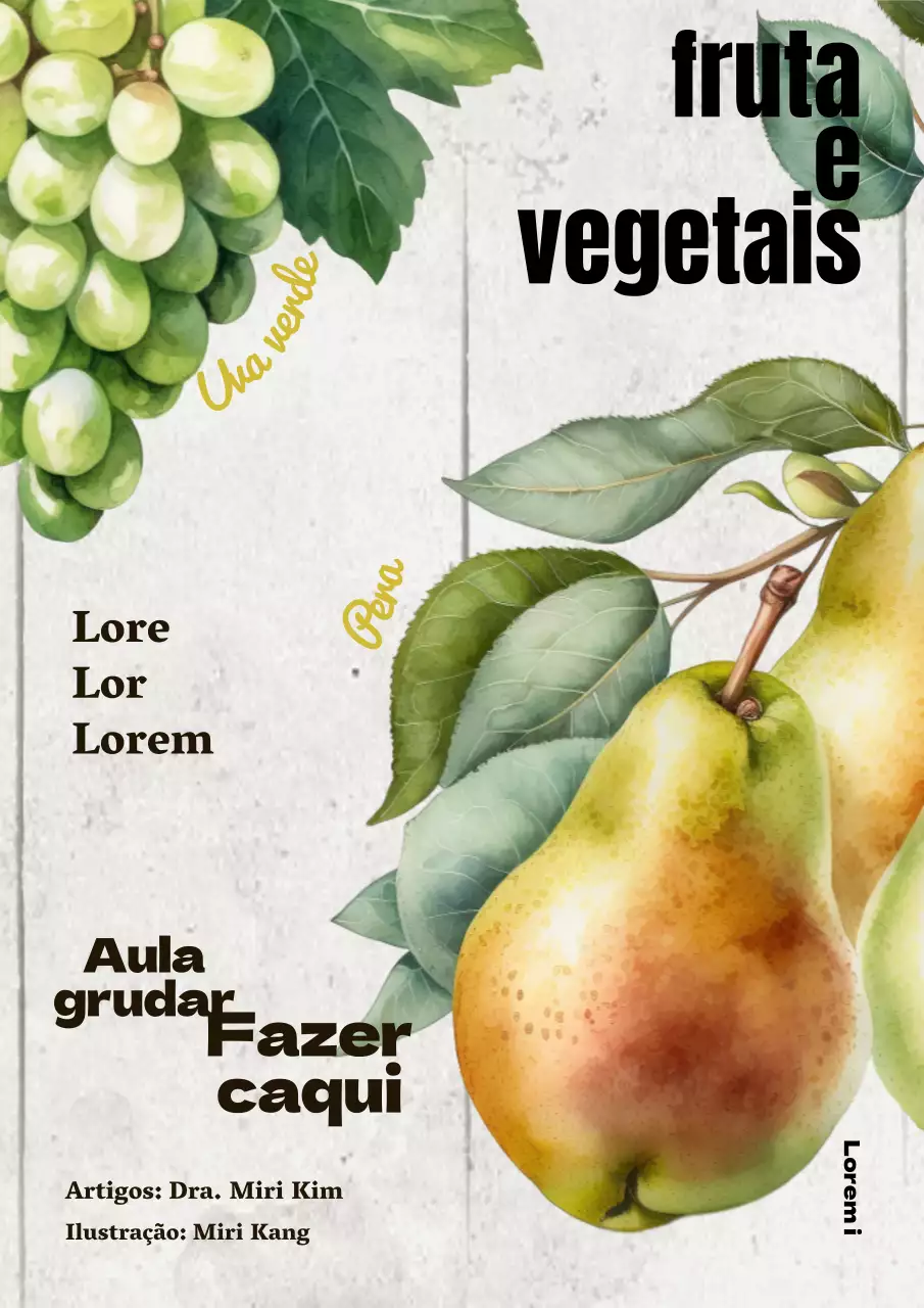 Livro de frutas e legumes de pontos de lótus e laranja