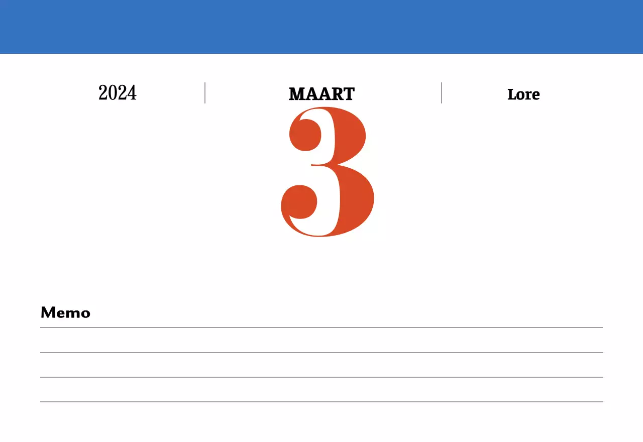 Retro concept nostalgiekalender in rood en blauw