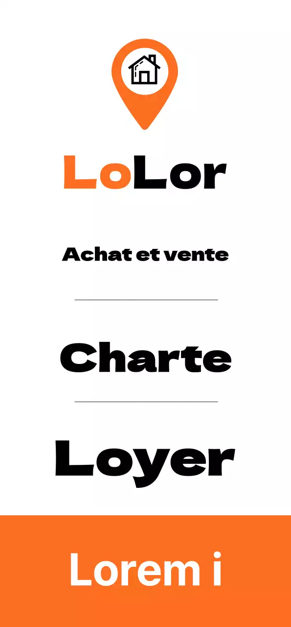 Bannières immobilières avec points orange