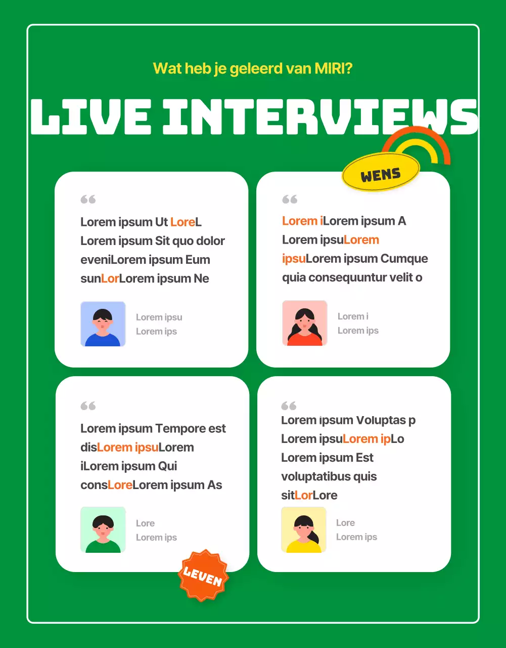 Maak kennis met onze jonge, energieke, oranjekleurige interne vrijwilligers (detailpagina)