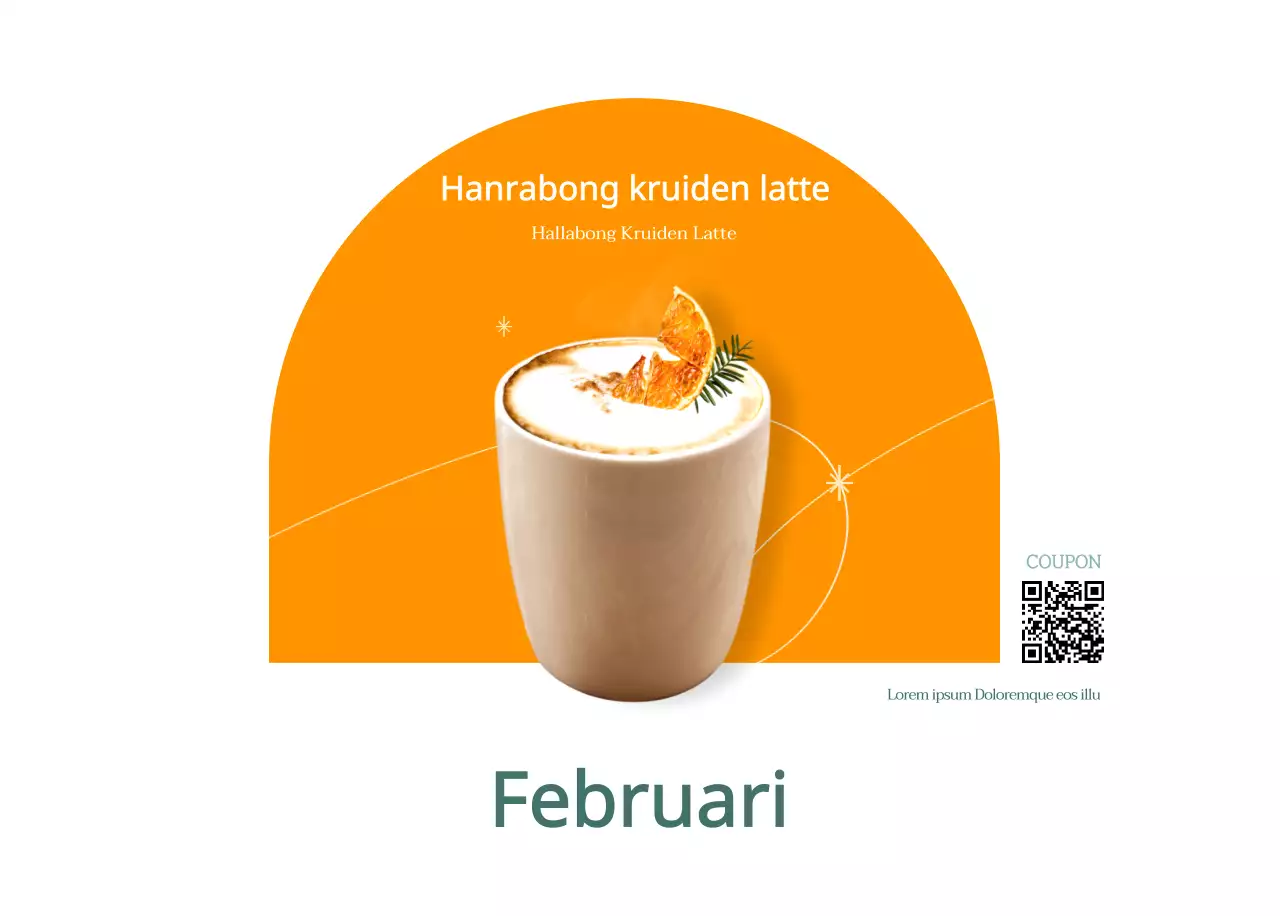 Cafékalender met aanbevelingen voor drankjes van de maand