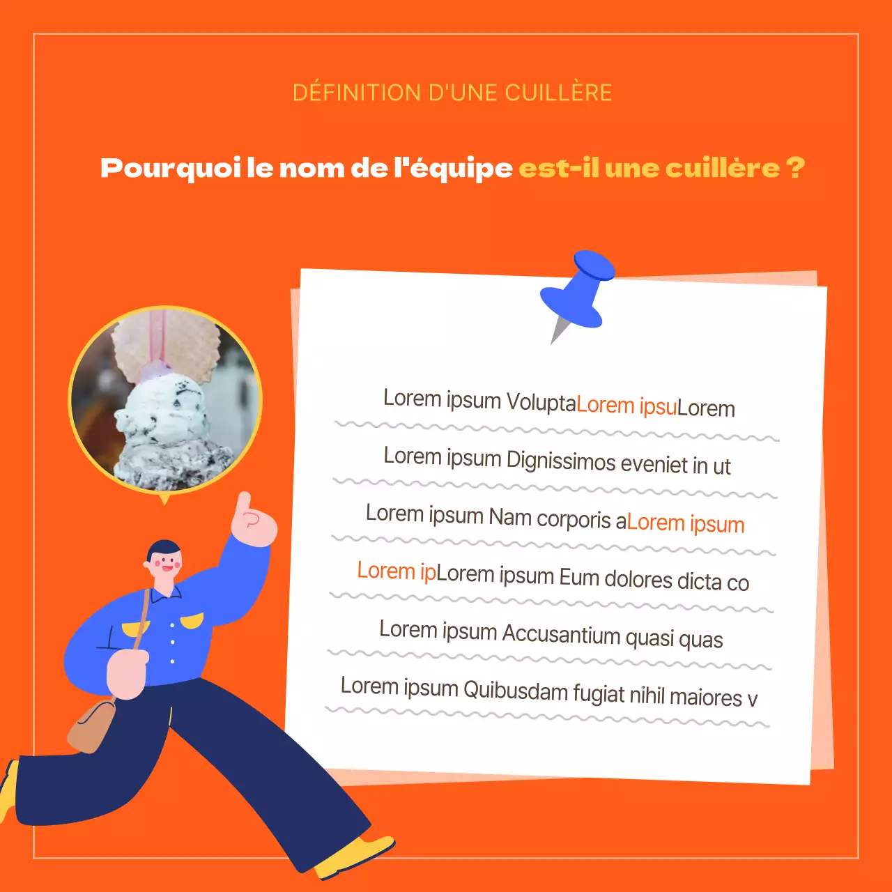 Le guide du voyageur minimaliste en orange et bleu