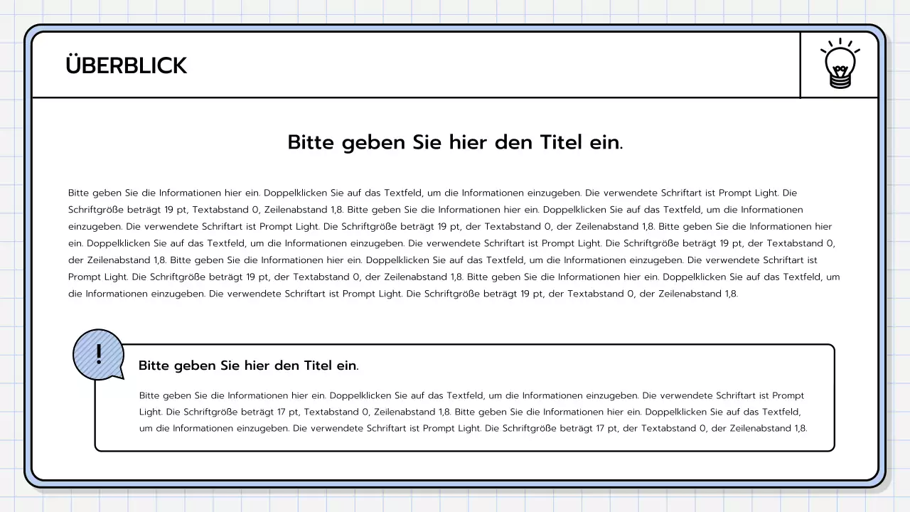 Ein Basis-Präsentationspaket in Gelb, Lindgrün und Blau